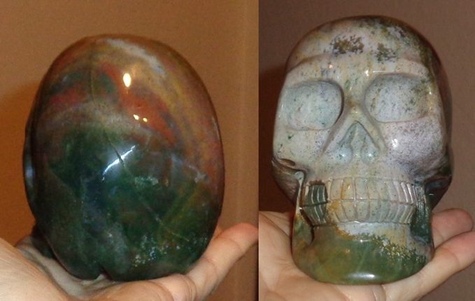 Kristallschädel Indischer Achat  860 g