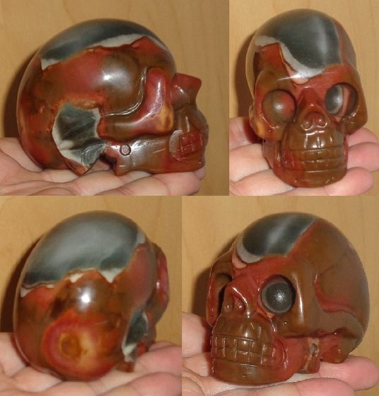 Polychrom Jaspis Kristallschädel 300 g energetisiert Polychrom Jaspis Kristallschädel 300 g energetisiert