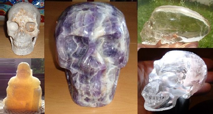 großer Kristallschädel Amethyst 10 11 kg Korallenfossil Bergkristall Rauchquarz Edelstein Buddha